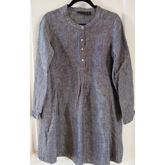 tahari 100 linen top